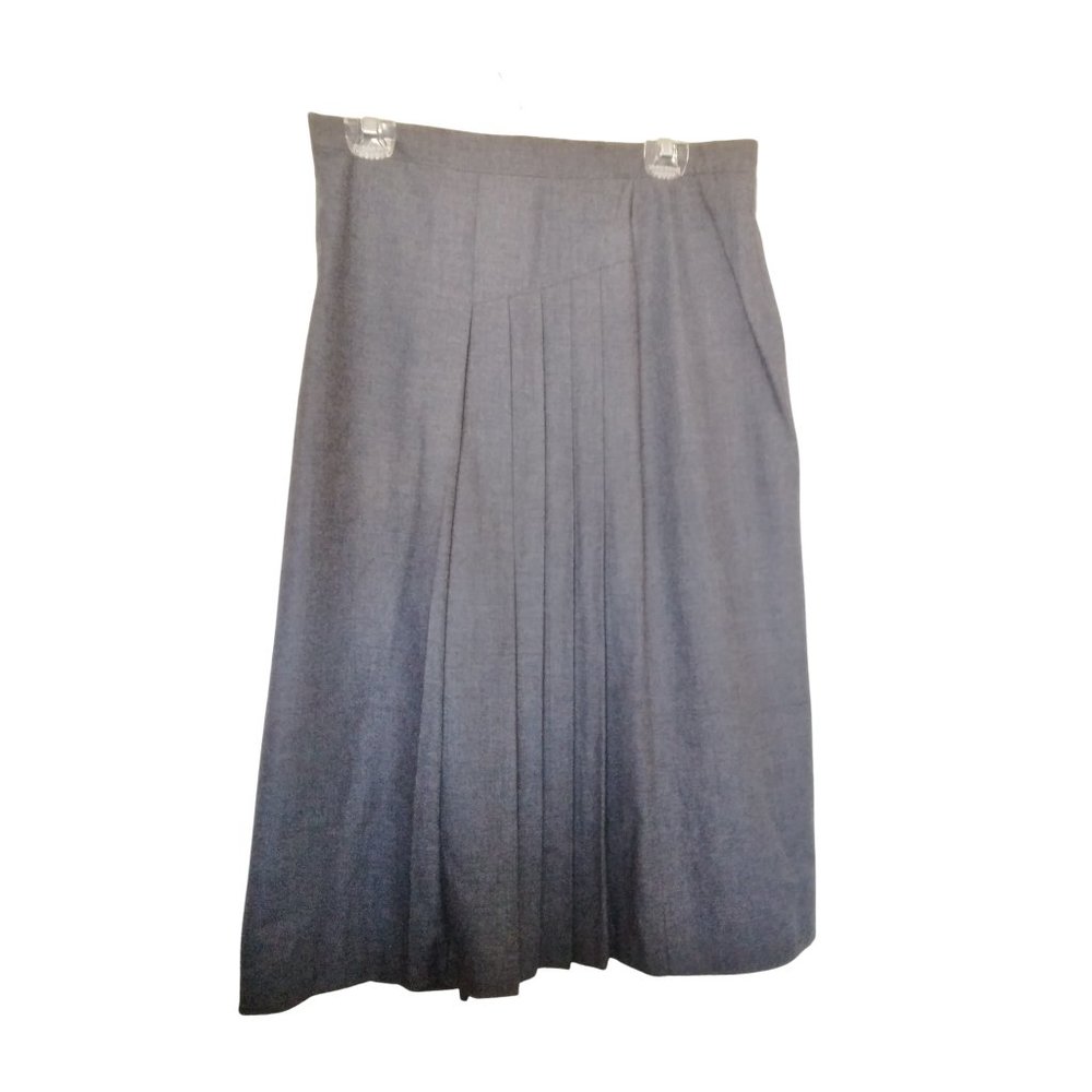 Vintage Maggie McNaughton Grey Pleated Skirt, Size 32/ L